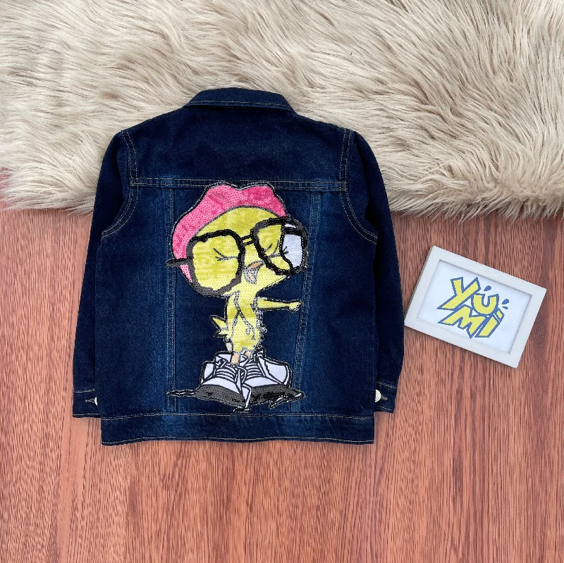 Tweet Tweet in Style! Girls' Blue Denim Jacket with Adorable Tweety!