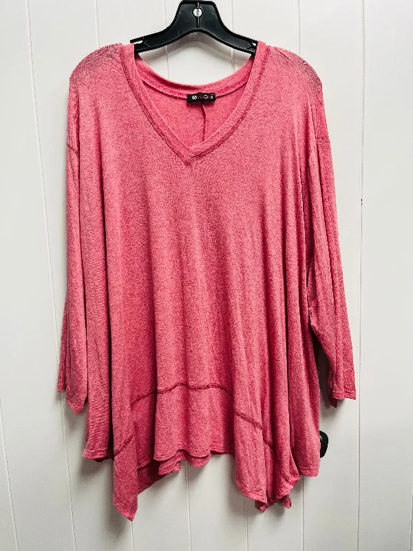 Top 3/4 Sleeve By Clothes Mentor In Red, Size: Xl