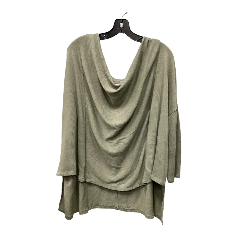 Top 3/4 Sleeve By We The Free In Green, Size: L