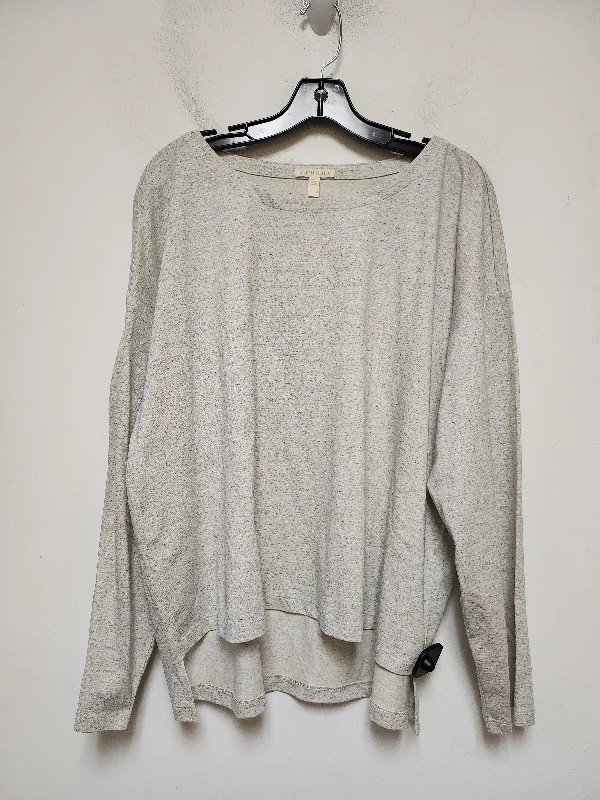 Top Long Sleeve Basic By Eileen Fisher In Grey, Size: Xl