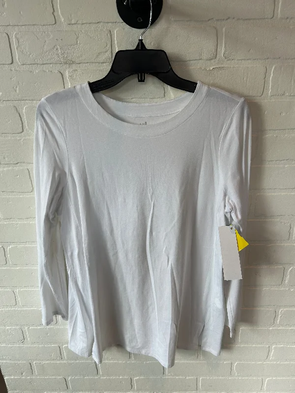 Top Long Sleeve Basic By J. Jill In White, Size: Mp