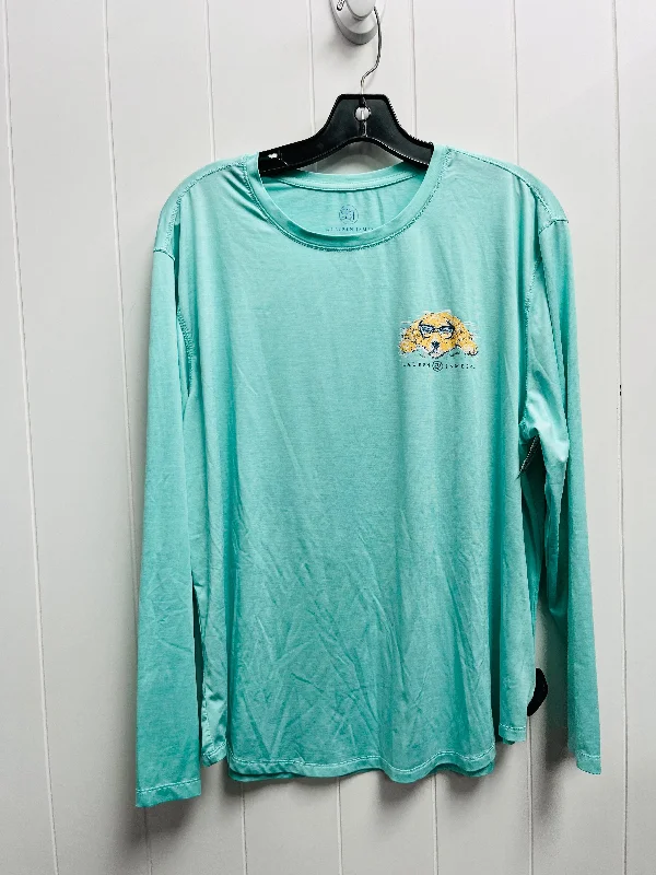 Top Long Sleeve Basic By Lauren James In Green, Size: Xl