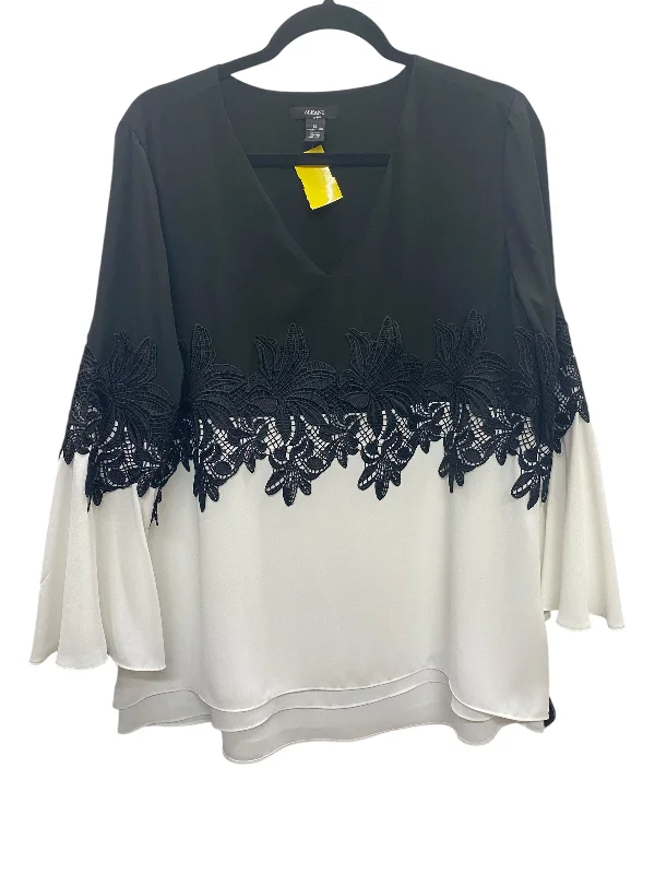 Top Long Sleeve By Alfani In Black, Size: 12