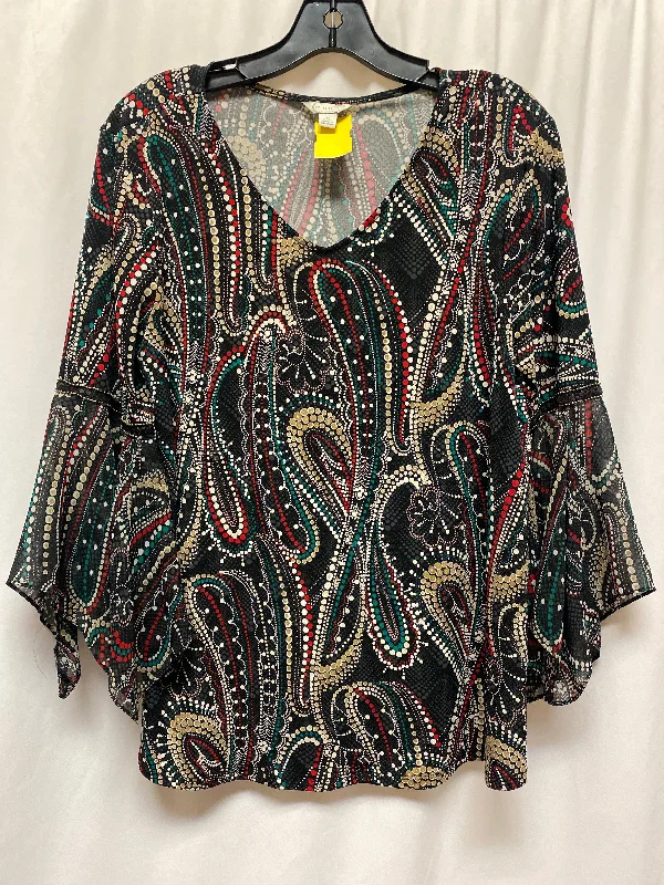 Top Long Sleeve By Cato In Multi-colored, Size: S