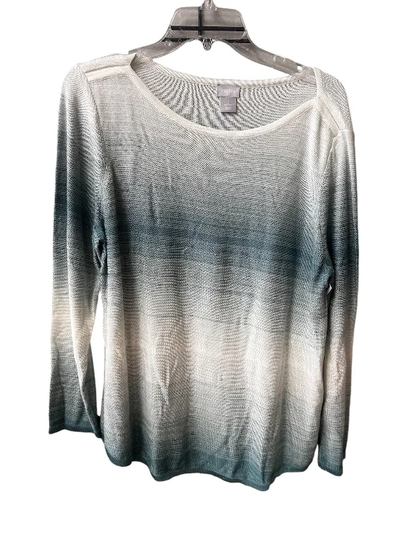 Top Long Sleeve By Chicos In Teal, Size: L