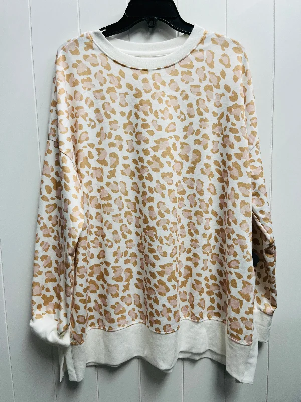 Top Long Sleeve By Clothes Mentor In Animal Print, Size: 2x