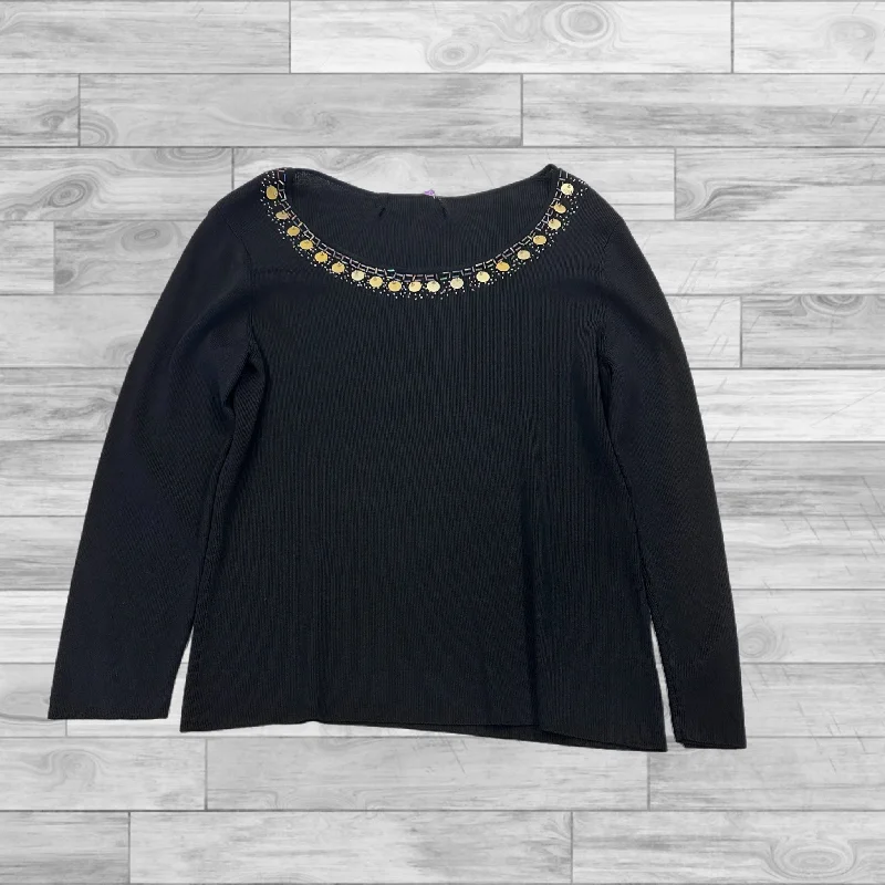 Top Long Sleeve By Clothes Mentor In Black, Size: M