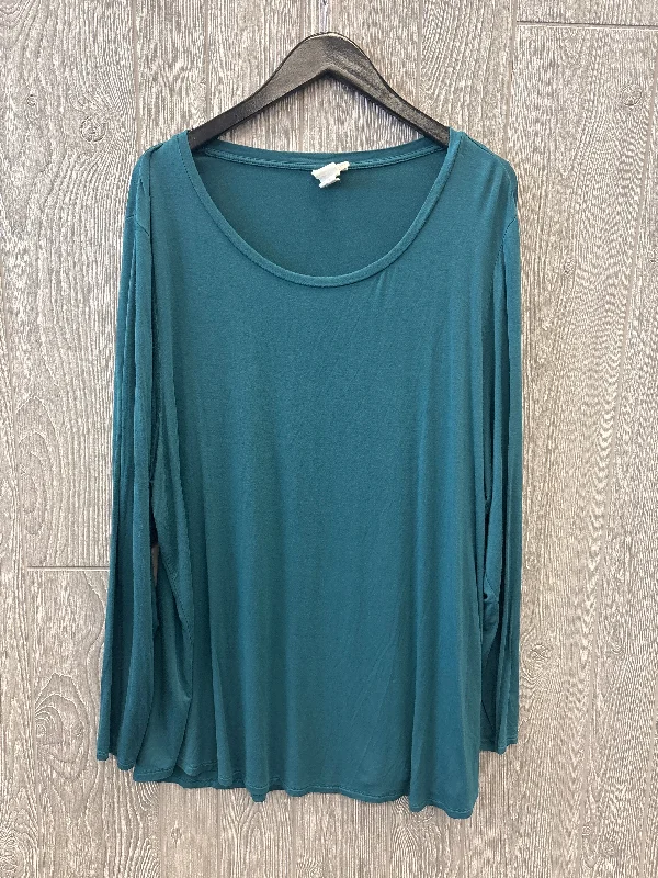 Top Long Sleeve By Clothes Mentor In Green, Size: 3x