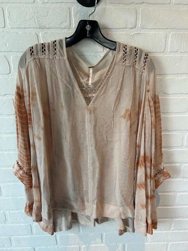 Top Long Sleeve By Free People In Tan, Size: Xs