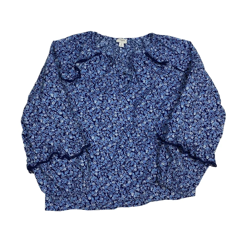 Top Long Sleeve By J. Crew In Blue, Size: S