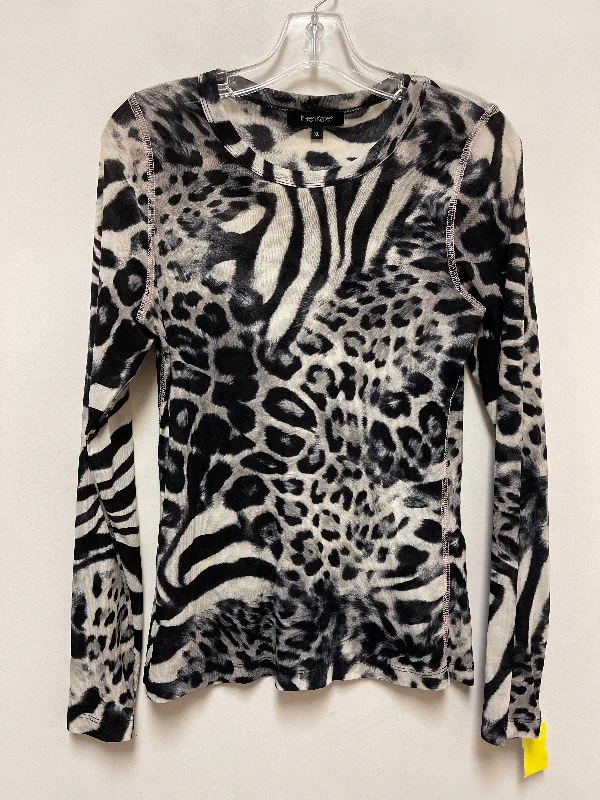 Top Long Sleeve By Karen Kane In Animal Print, Size: Xl