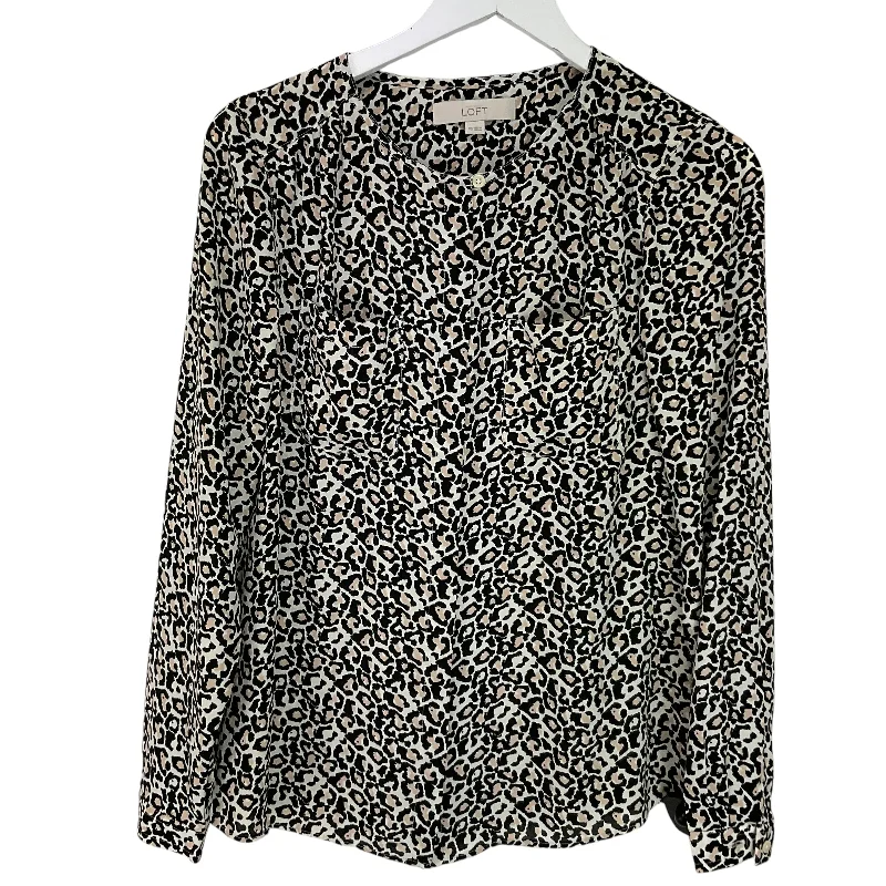 Top Long Sleeve By Loft In Animal Print, Size: Xs