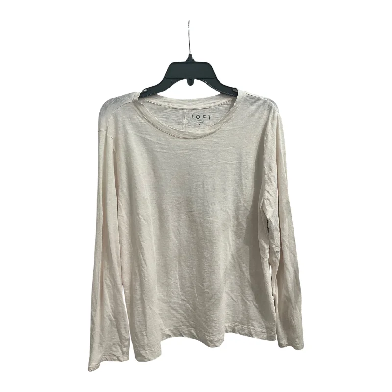 Top Long Sleeve By Loft In Cream, Size: Xl