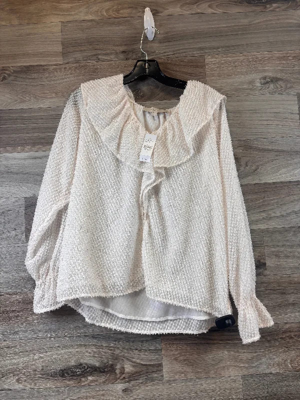 Top Long Sleeve By Loft In Gold, Size: S