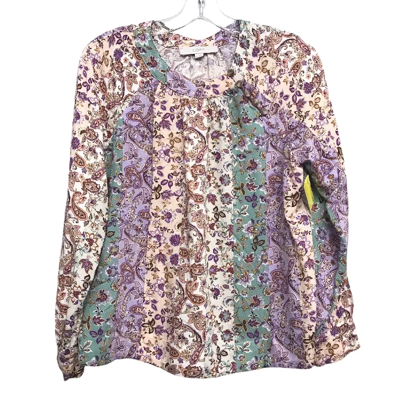 Top Long Sleeve By Loft In Multi-colored, Size: Xs