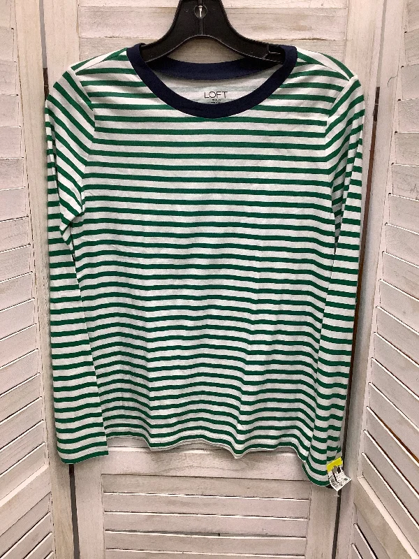 Top Long Sleeve By Loft In Striped Pattern, Size: Xs