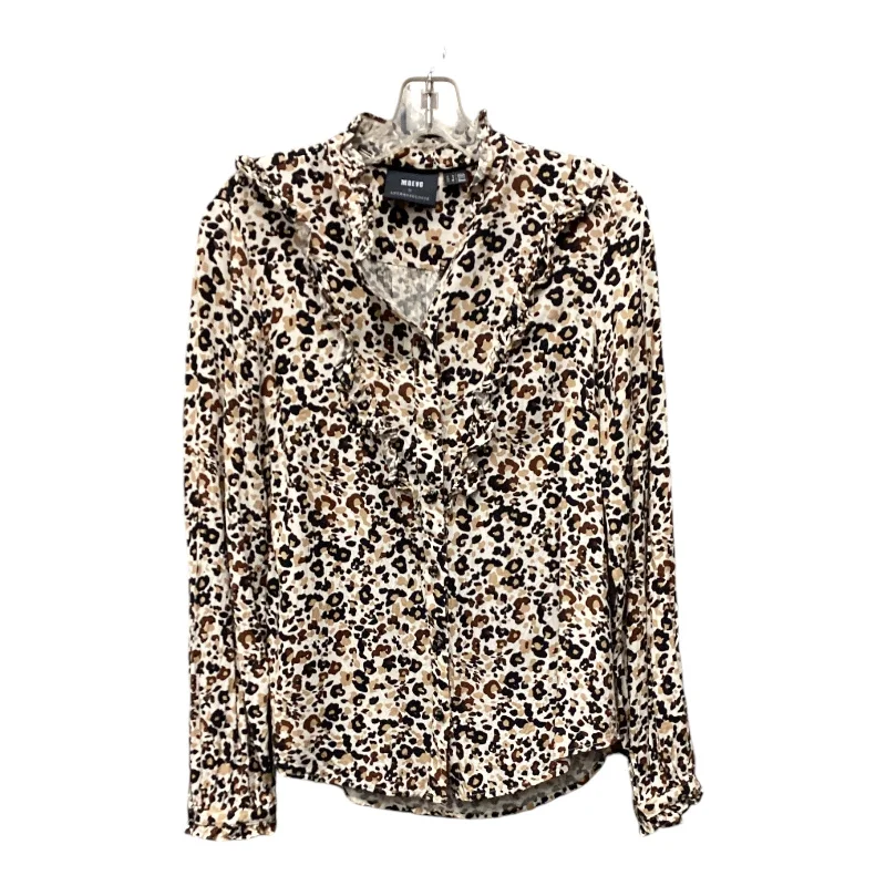 Top Long Sleeve By Maeve In Animal Print, Size: 4