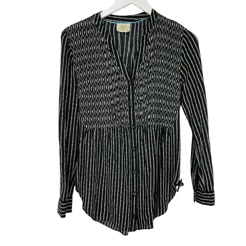 Top Long Sleeve By Maeve In Black, Size: 4