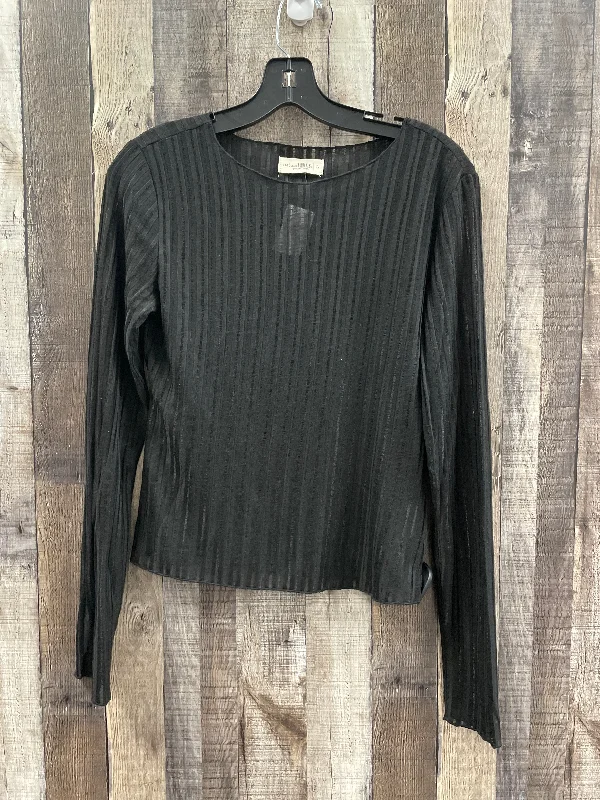 Top Long Sleeve By Natural Life In Black, Size: L