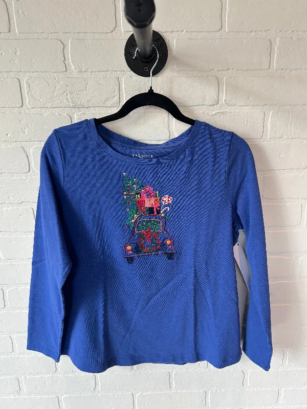 Top Long Sleeve By Talbots In Blue, Size: Mp