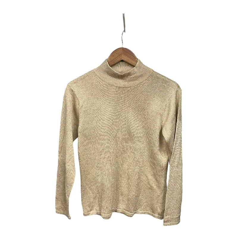 Top Long Sleeve By Talbots In Gold, Size: S