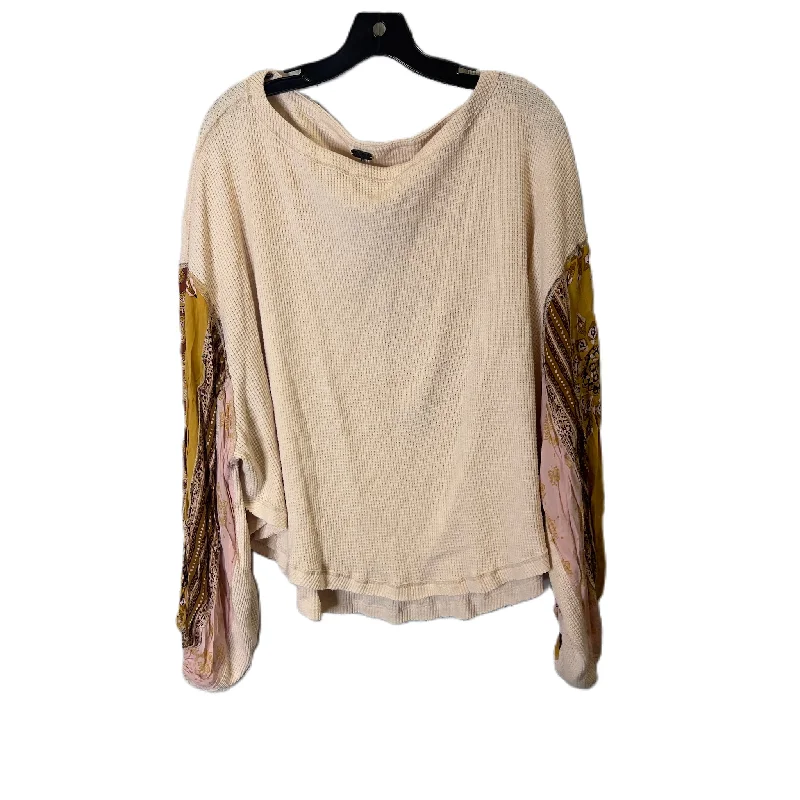 Top Long Sleeve By We The Free In Cream, Size: M