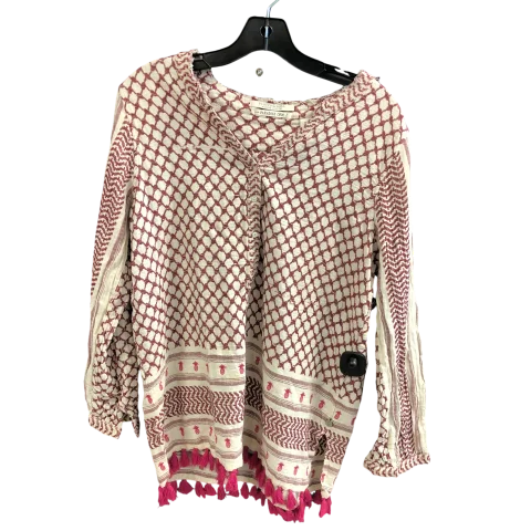 Top Long Sleeve Designer By Scotch & Soda In Red & Tan, Size: M