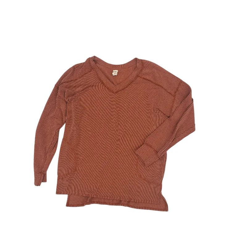 Top Ls By 7Th Ray In Orange, Size:1X