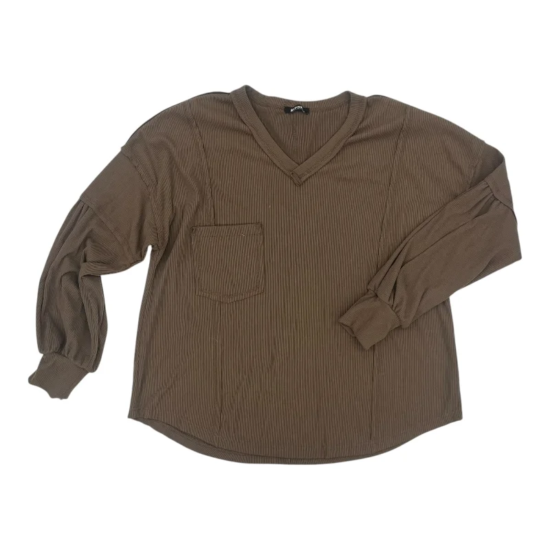 Top Ls By Clothes Mentor In Brown, Size:Xl