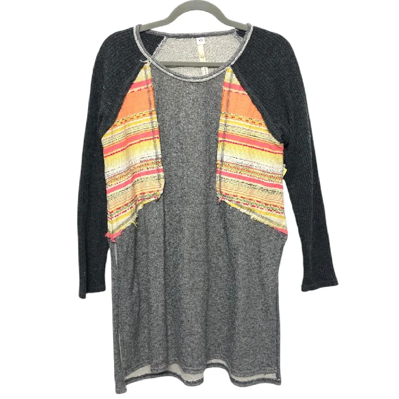 Tunic Long Sleeve By Uncle Frank In Grey, Size: Xs