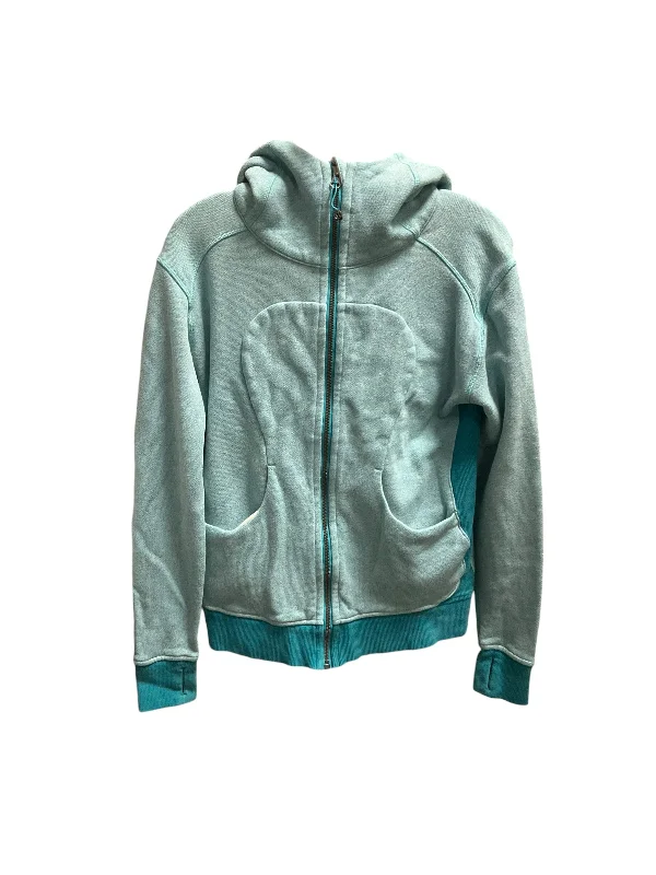 Athletic Jacket By Lululemon In Aqua, Size: S