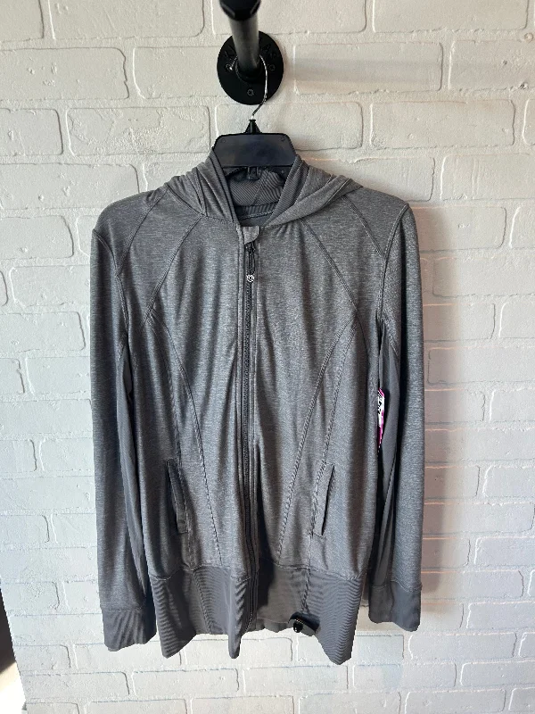 Athletic Jacket By Lululemon In Grey, Size: L