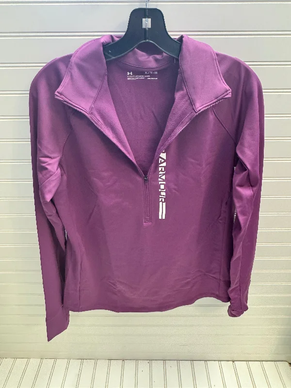 Athletic Jacket By Under Armour In Purple & White, Size: Xl